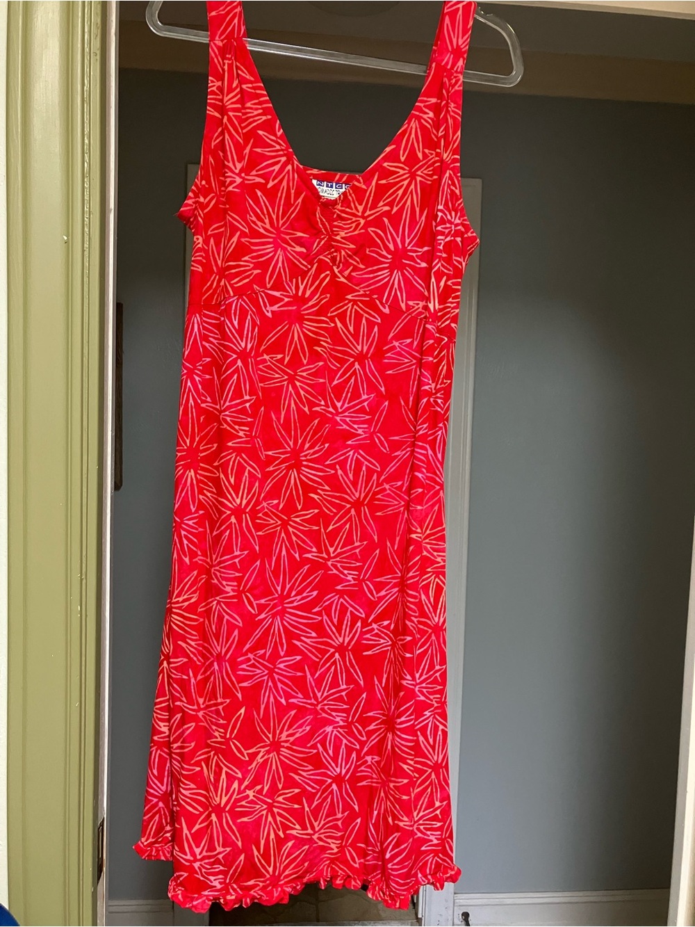 Nomadic Traders Bright Red Floral-Print Maxi Dress